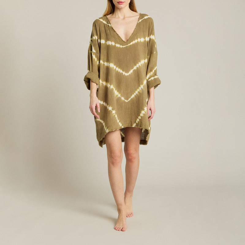 Bonifacio long sleeves tunic tie dye